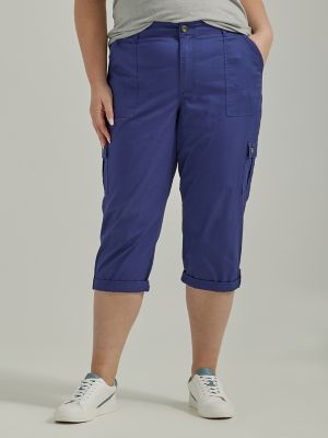 Alivia Ford Women's Plus Size Sateen Tummy Control Capri Pants