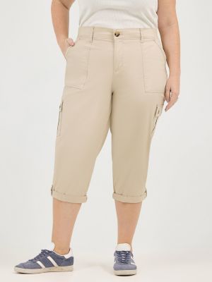 Women's Ultra Lux with Flex-To-Go Relaxed Cargo Capri (Plus) in Pioneer Beige alternative view