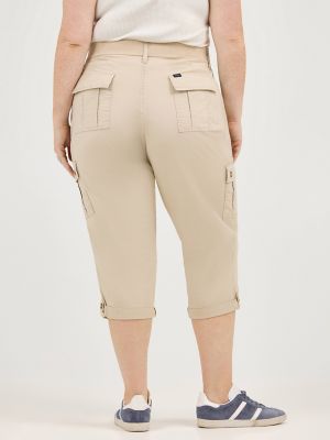 Women's Ultra Lux with Flex-To-Go Relaxed Cargo Capri (Plus) in Pioneer Beige alternative view 2