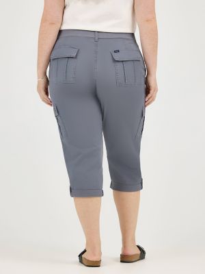 Women's Ultra Lux with Flex-To-Go Relaxed Cargo Capri (Plus) in Tech Grey alternative view 2