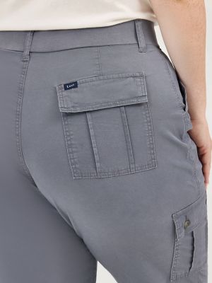 Women's Ultra Lux with Flex-To-Go Relaxed Cargo Capri (Plus) in Tech Grey alternative view 4