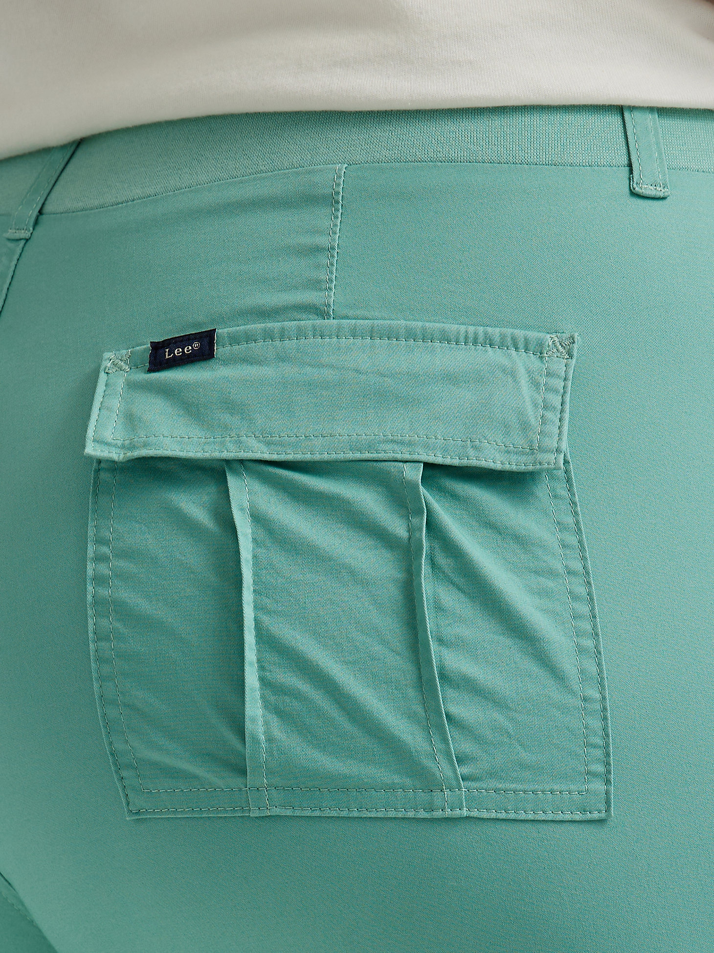 Women's Ultra Lux with Flex-To-Go Relaxed Cargo Capri (Plus) in Dusty Jade alternative view 4