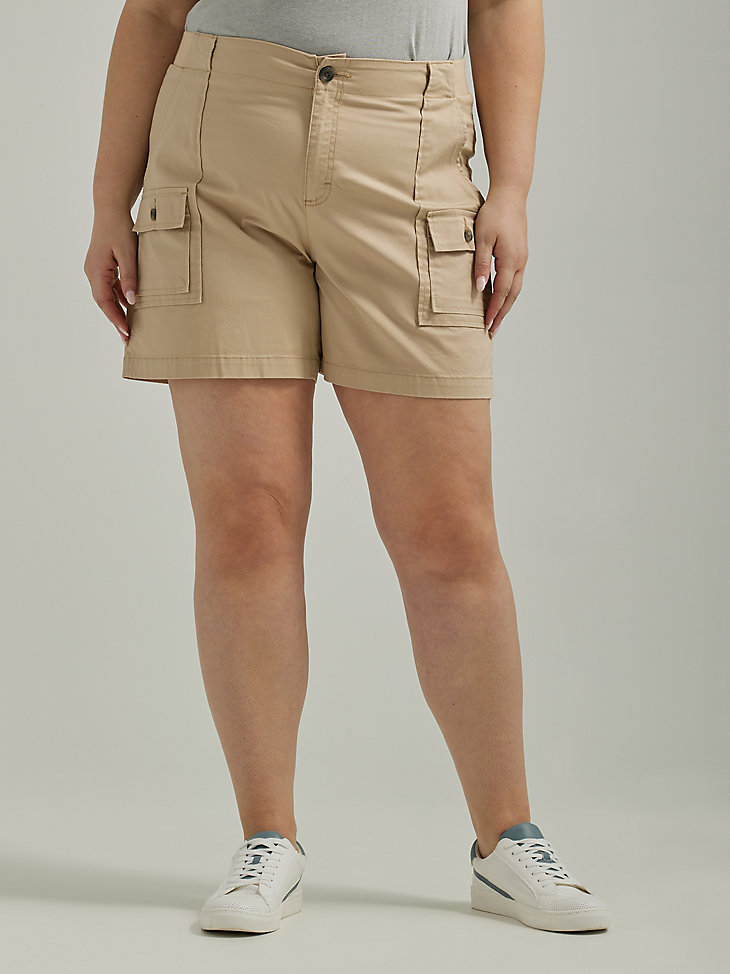 Women's Flex-to-Go Relaxed Fit Cargo Short (Plus) in Macrame main view