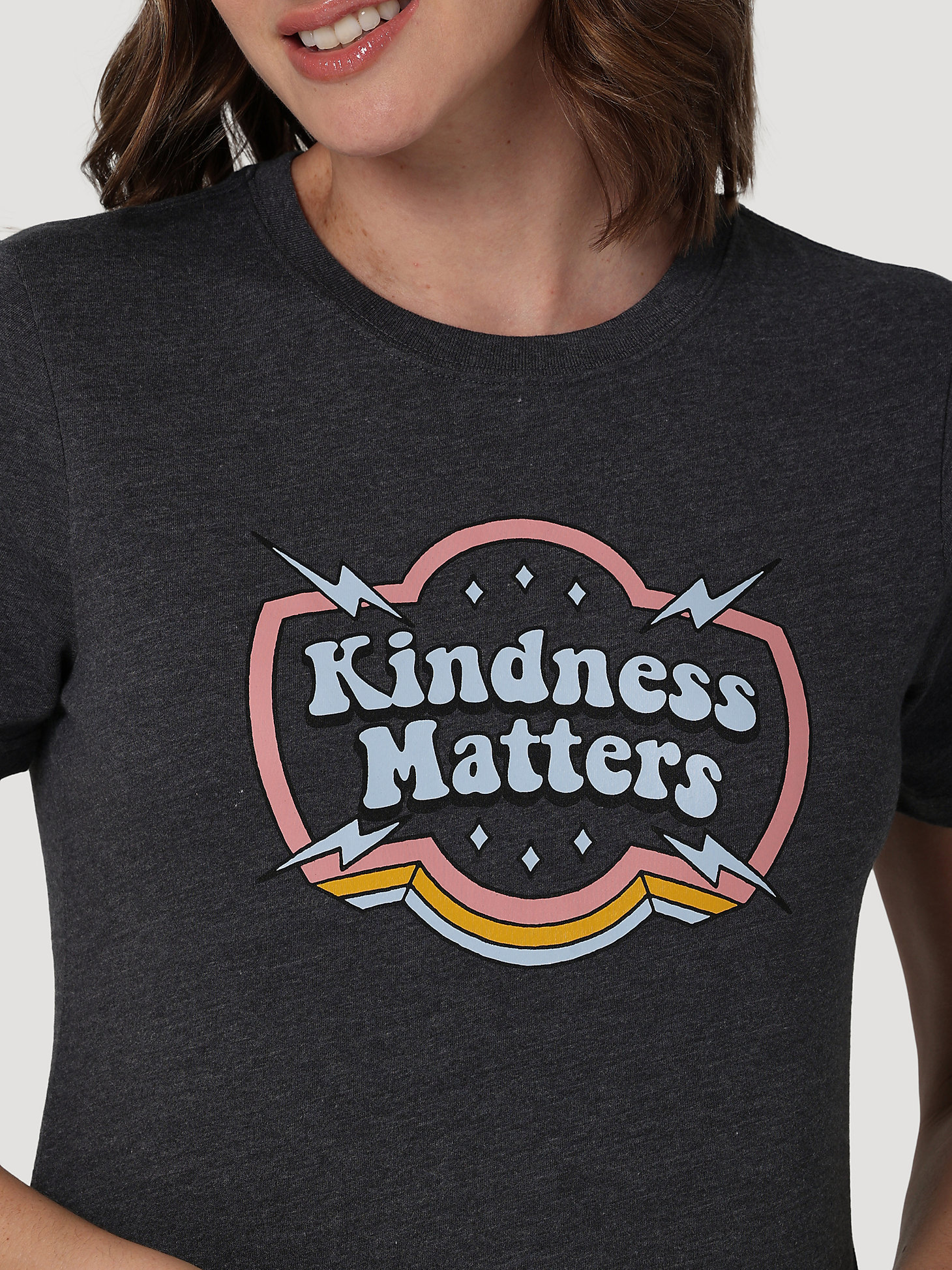 Women's Kindness Matters Graphic Tee in Caviar alternative view 2