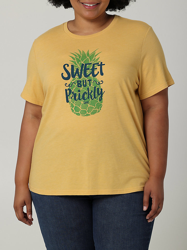 Women's Sweet But Prickly Tee (Plus) in Ochre main view