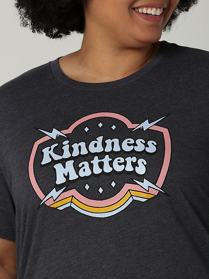 Women's Kindness Matters Graphic Tee (Plus) in Caviar alternative view 2