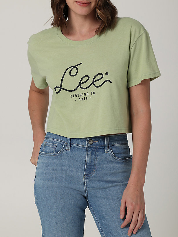 Women's Stitched Lee Boyfriend Crop Logo Tee