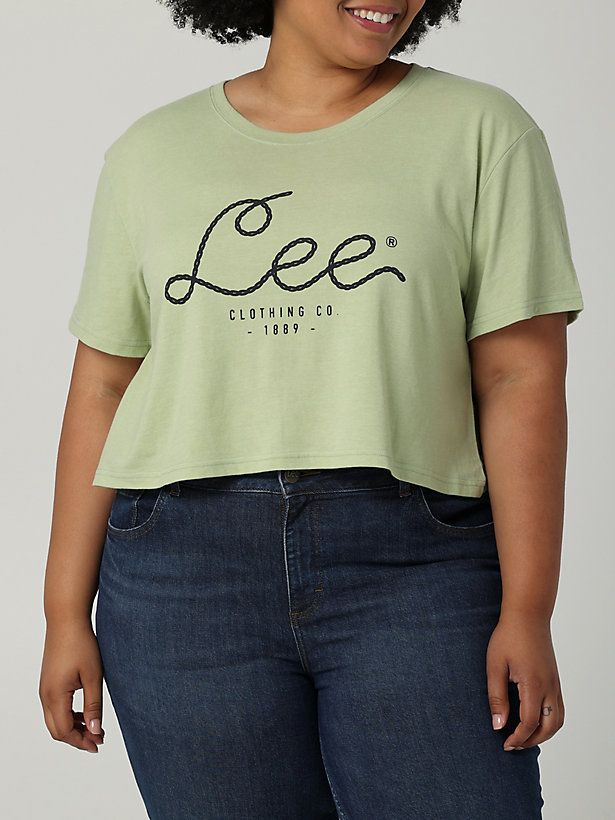 Women's Stitched Lee Boyfriend Crop Logo Tee (Plus)