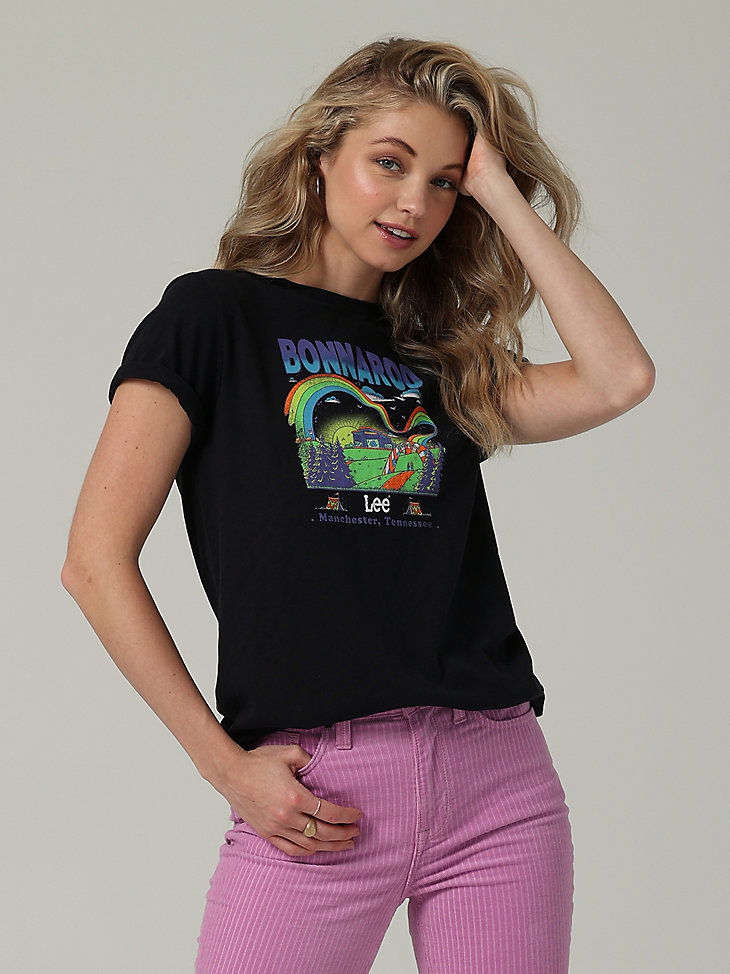 Women's Lee x Bonnaroo Festival Graphic Tee in Washed Black alternative view