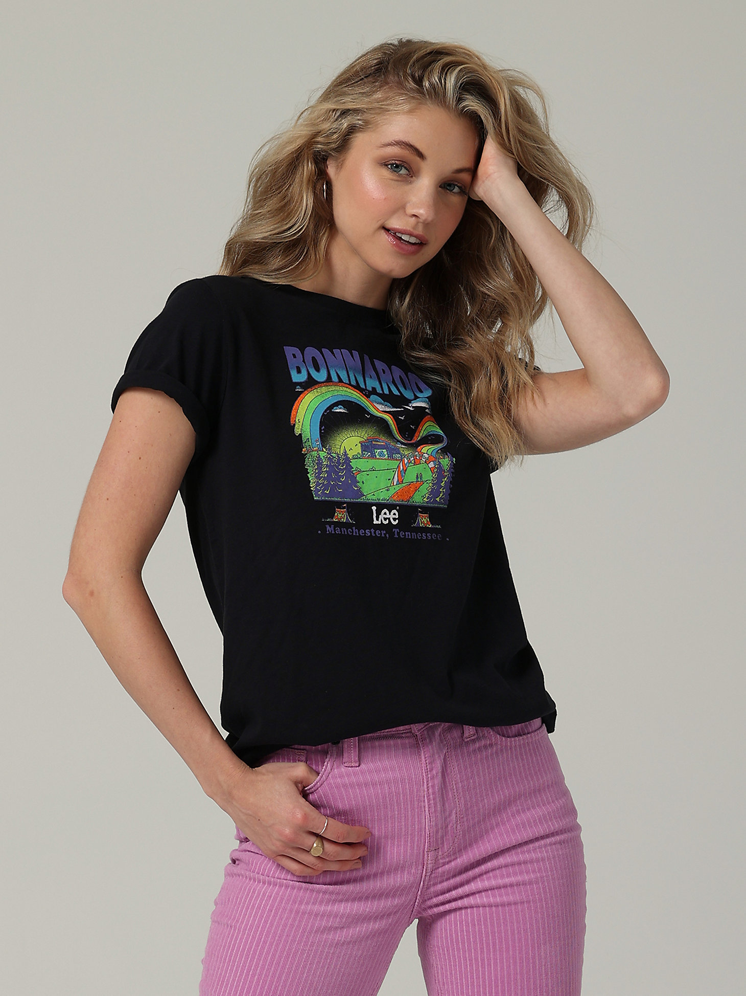 Women's Lee x Bonnaroo Festival Graphic Tee in Washed Black alternative view 1