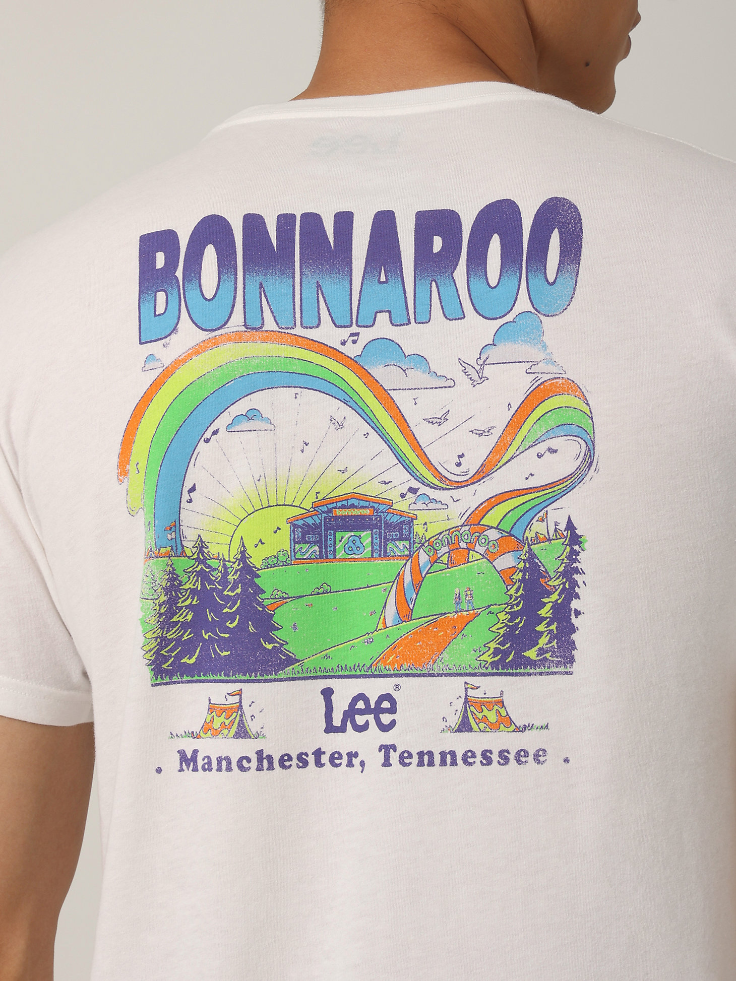 Men's Lee X Bonnaroo Festival Graphic Tee in Washed Black alternative view 3