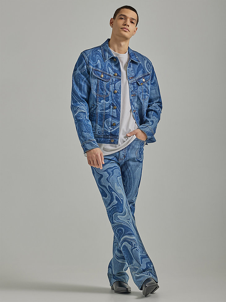 Men's Heritage Marbled High Rise Bootcut Jean in Marble main view