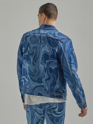 Men's Heritage Marbled Boxy Trucker Jacket in Marble alternative view