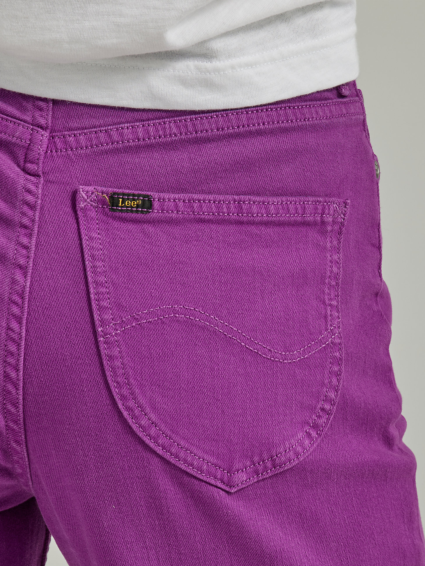 Women's High Rise Wide Leg Colored Ankle Jean in Disco Purple alternative view 6