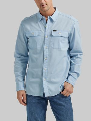  Blue Ocean Waves Men's Shirts Long Sleeve Button Down