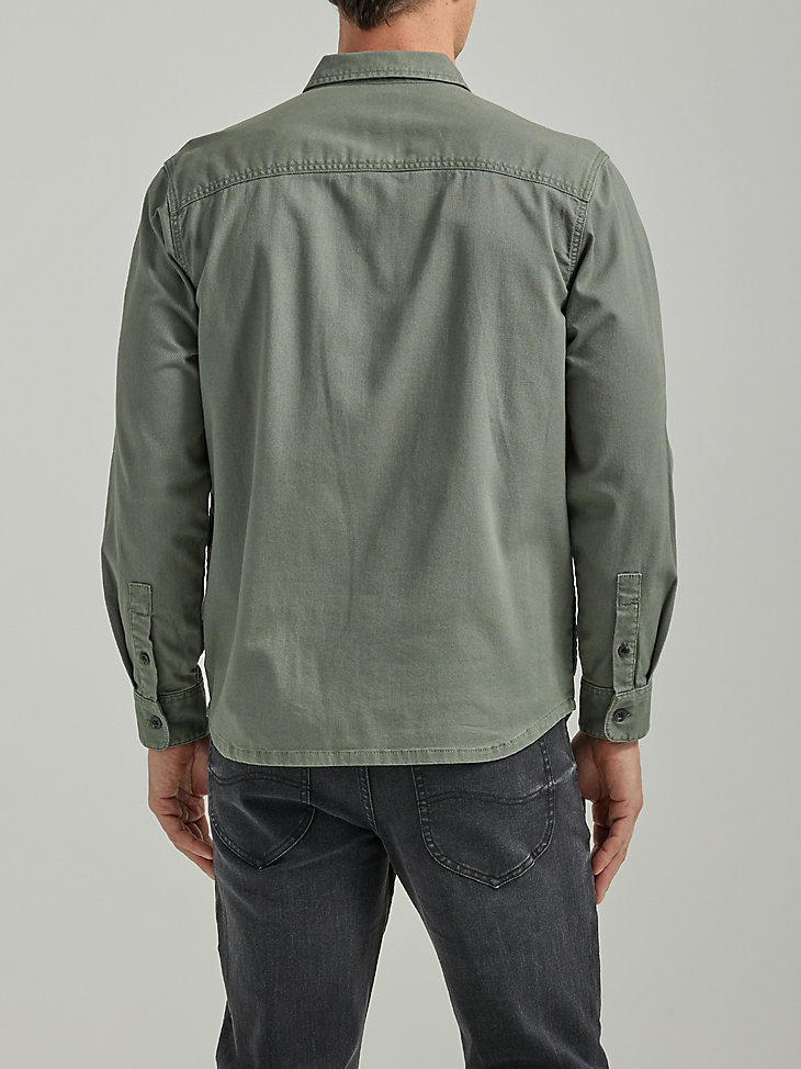 Men's Workwear Solid Overshirt in Fort Green alternative view