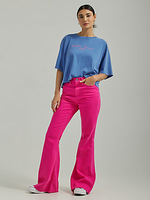 Vintage Modern High Rise Flare Jean:Roxie Pink:27:M | Women's Jeans | Lee®