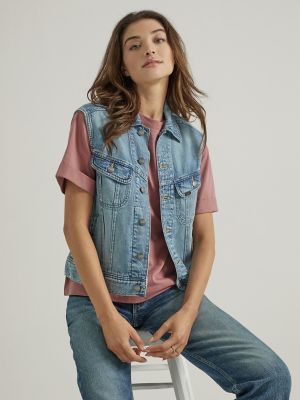 Denim jean hot sale vest womens