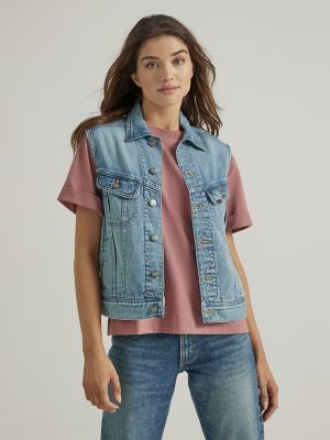 Blue best sale jeans vest