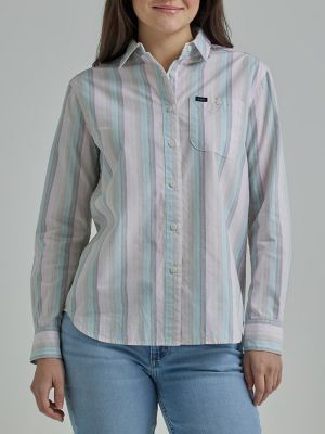 Down Legendary Button All Stripe Shirt Purpose Women\'s