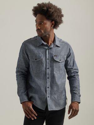 Men's Lee 101 70's Denim Overshirt in Dry