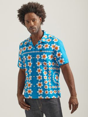 Teal shirt with outlet orange