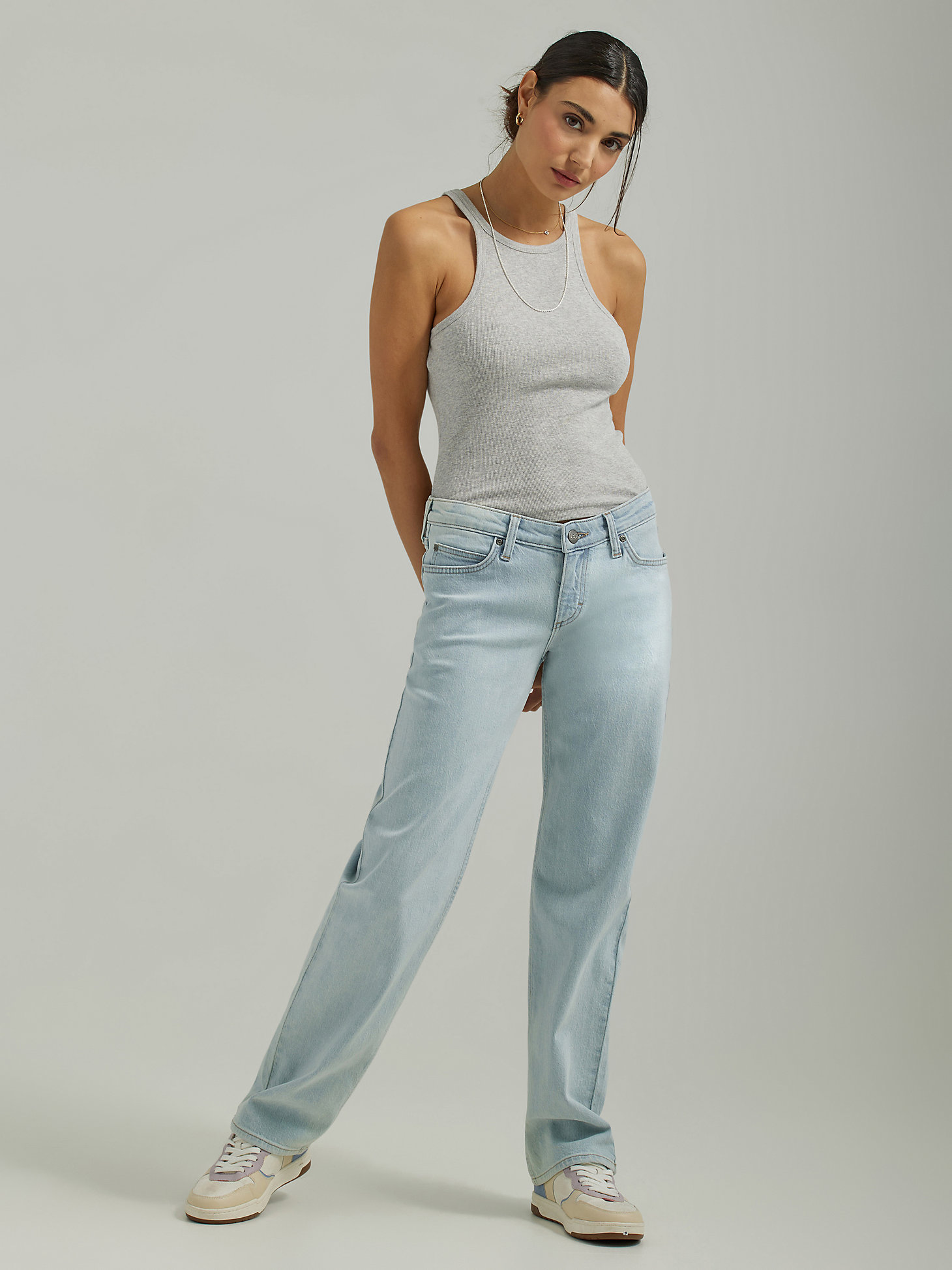 Women's Low Rise Straight Jean in Morning Walk main view