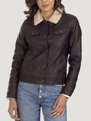 Monogram Leather Trucker Jacket - Ready-to-Wear