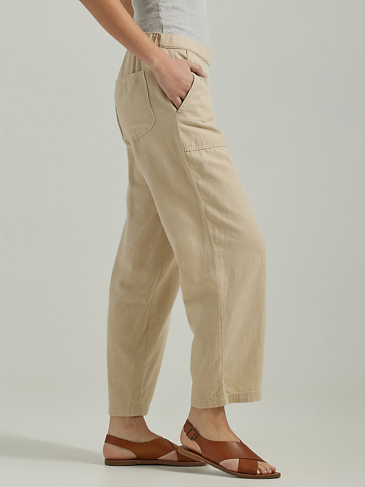 Women's Ultra Lux Pull-On Crop Pant in Pioneer Beige alternative view 2