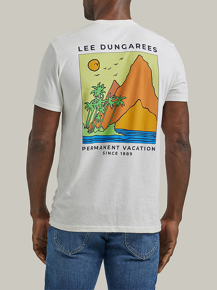 Men's Permanent Vacation Graphic Tee in Marshmallow alternative view