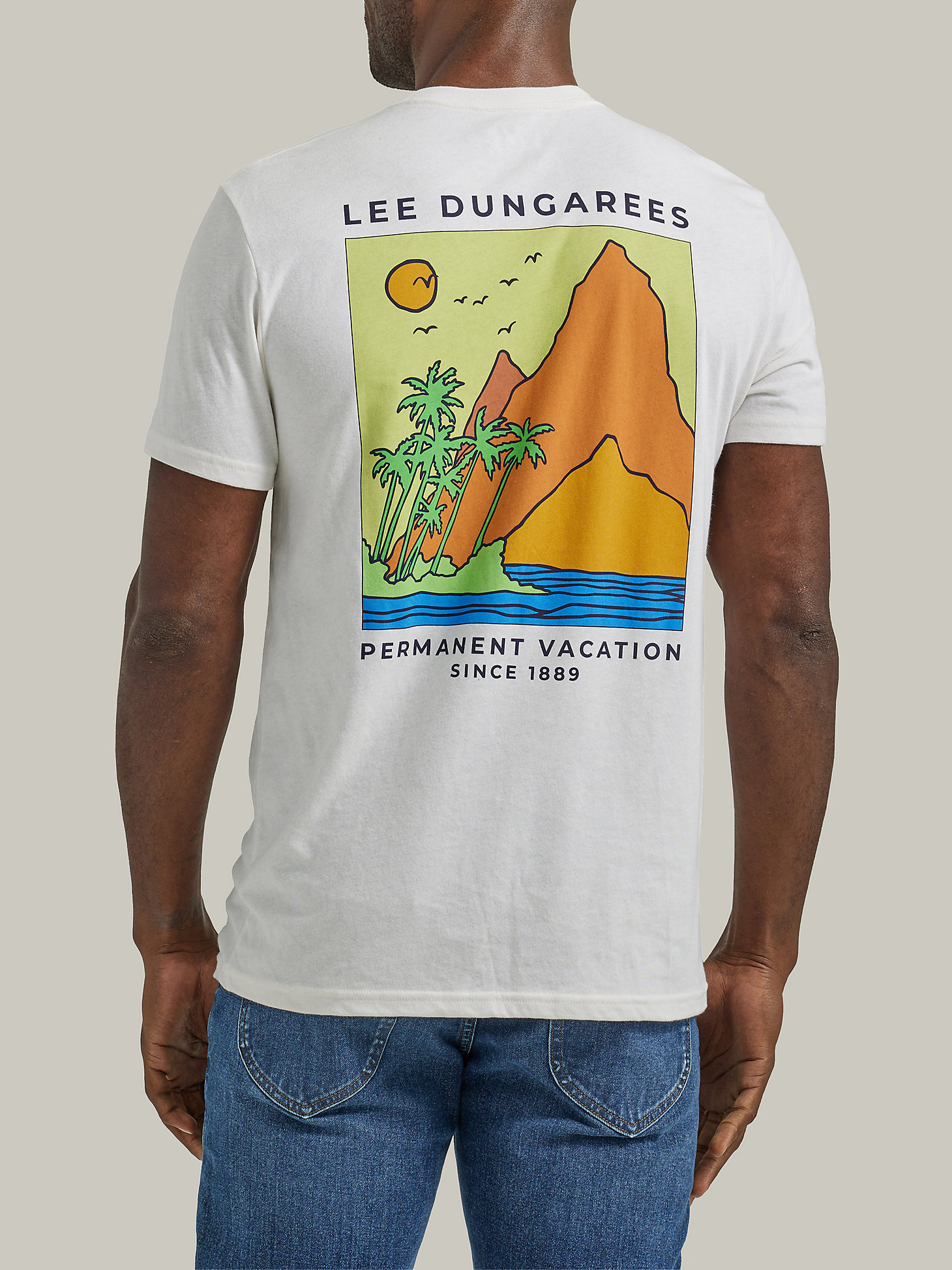 Men's Permanent Vacation Graphic Tee in Marshmallow alternative view 1