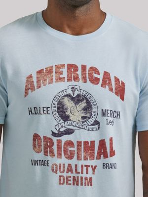 Men's American Original Eagle Graphic Tee in Skyway