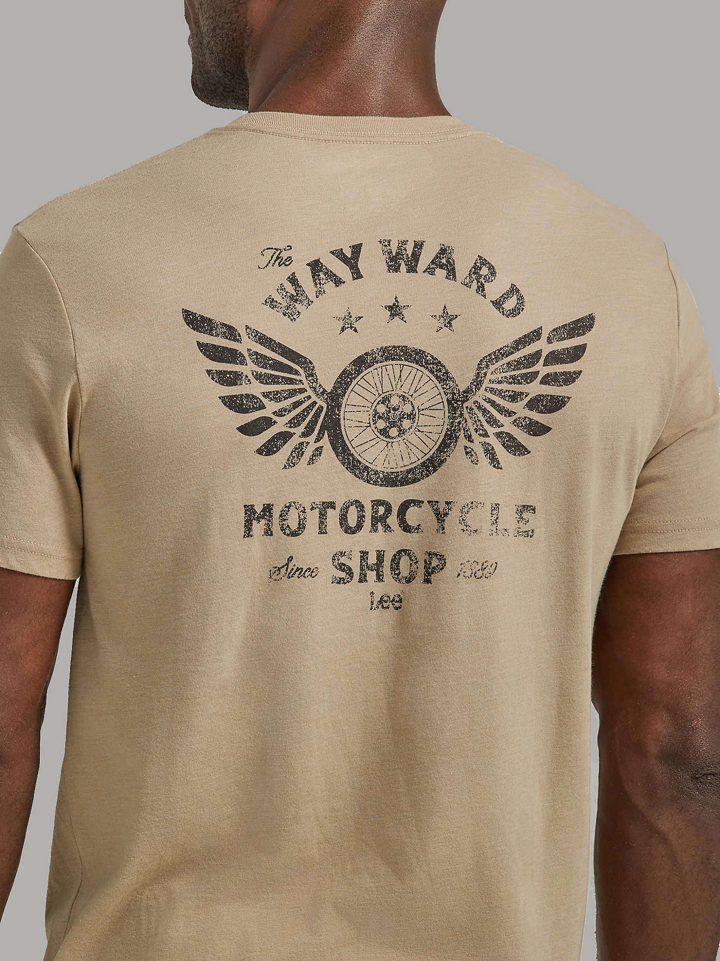 Men's Motorcycle Shop Graphic Tee in Trenchcoat alternative view 3