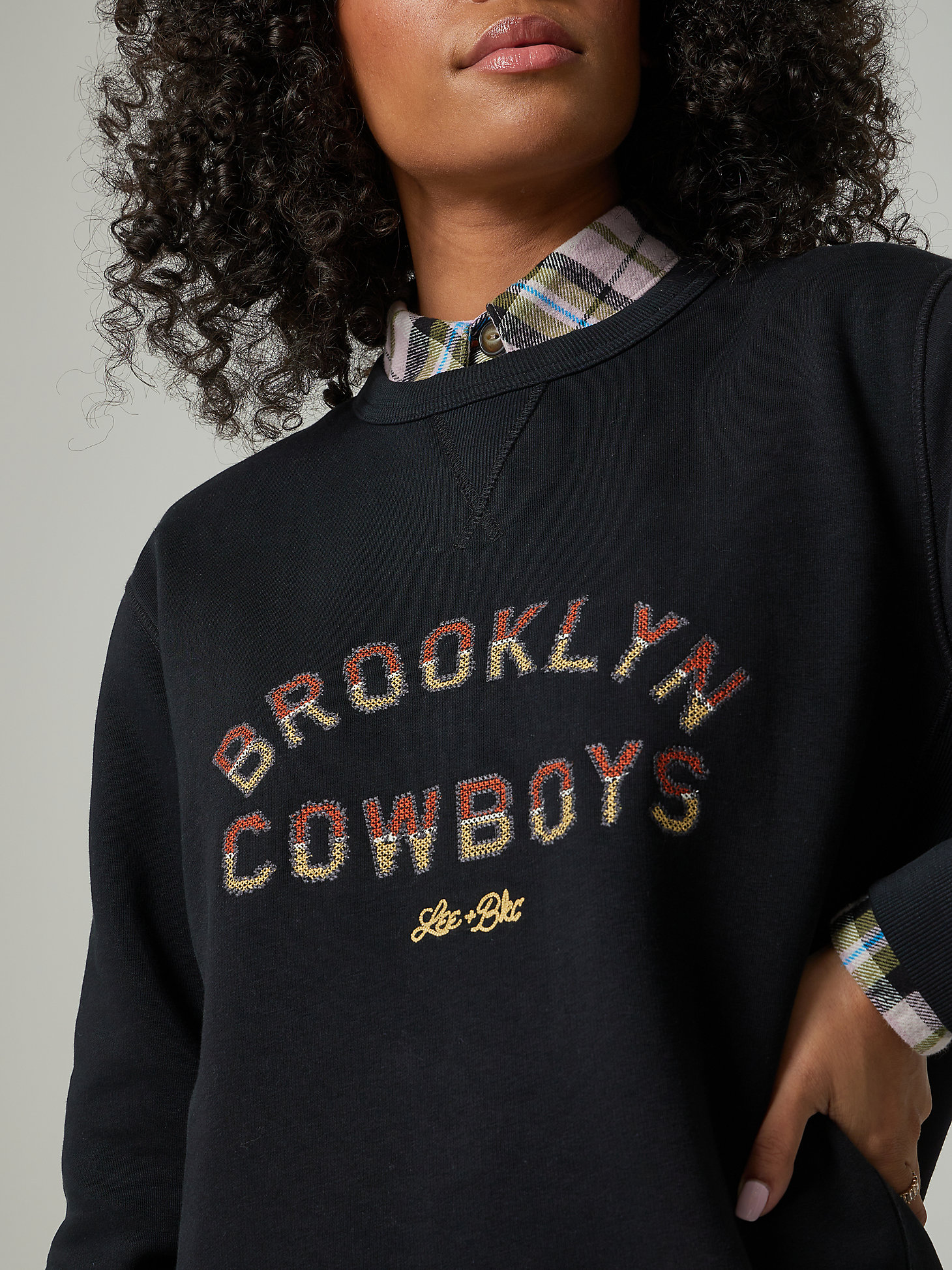 Lee® x The Brooklyn Circus® Cowboys Graphic Sweatshirt in Black alternative view 2