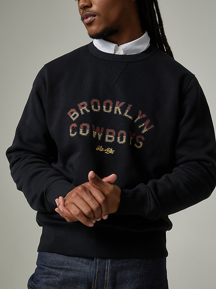 Lee® x The Brooklyn Circus® Cowboys Graphic Sweatshirt in Black alternative view 3