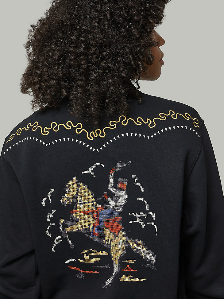 Lee® x The Brooklyn Circus® Cowboys Graphic Sweatshirt in Black alternative view 4