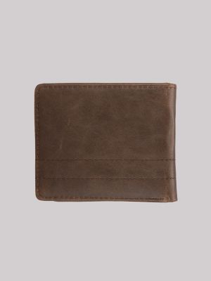 Men's Embossed Logo Passcase Wallet
