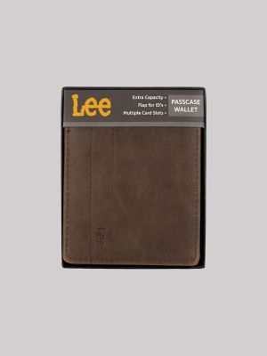 Men's Embossed Logo Passcase Wallet