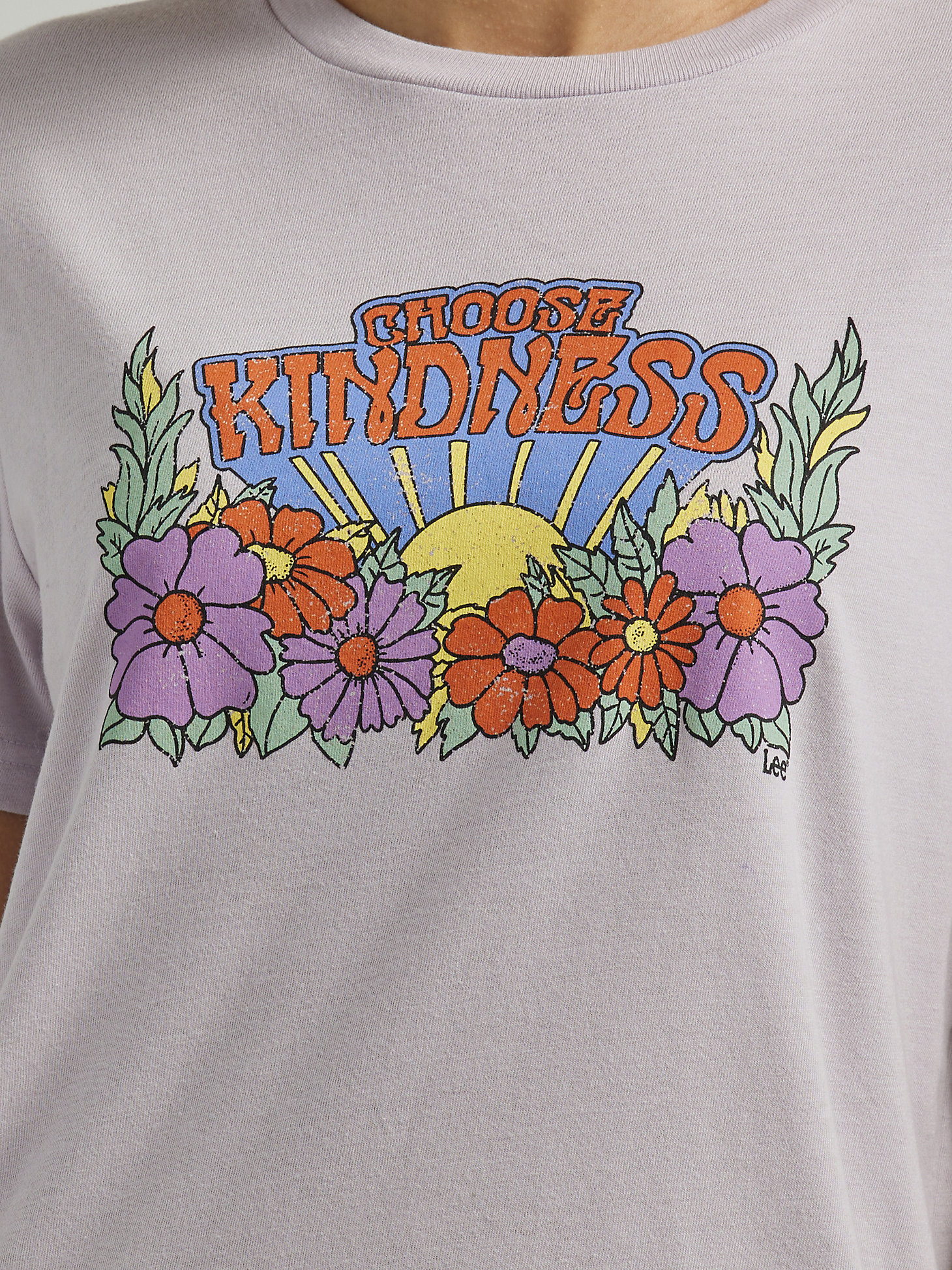 Women's Choose Kindness Graphic Tee in Misty Lilac alternative view 2