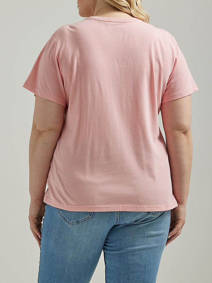 Women's Sun Flower Graphic Tee (Plus) in Pink Icing alternative view