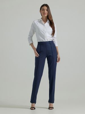 Women's Ultra Lux Comfort Any Wear Straight Pant in Emperor Navy