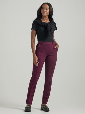 Women's Ultra Lux Comfort Any Wear Straight Pant in Rodeo Red