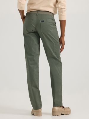 Women's Ultra Lux Comfort with Flex-to-Go Loose Utility Pant in Olive Grove