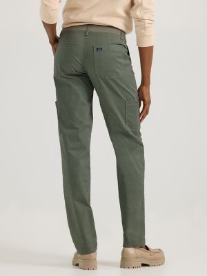 Women's Ultra Lux Comfort with Flex-to-Go Loose Utility Pant in Olive Grove alternative view 2