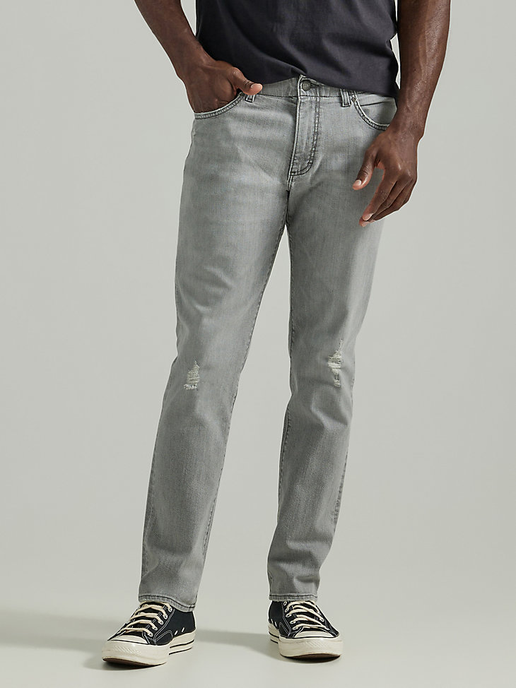 Men's Extreme Motion Straight Fit Tapered Jean in Grey Scotch main view