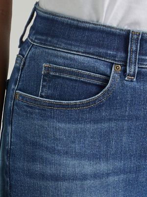 Women's Ultra Lux Comfort with Flex Motion Straight Jean in Cobalt Sheen alternative view 4