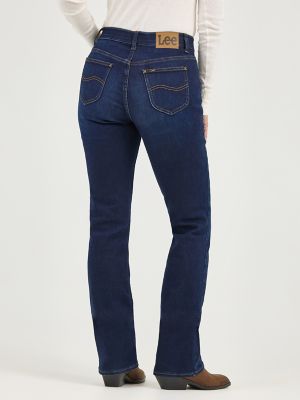 Lee Womens Niagara Flex Motion Regular-Fit Straight-Leg Stretch Jean