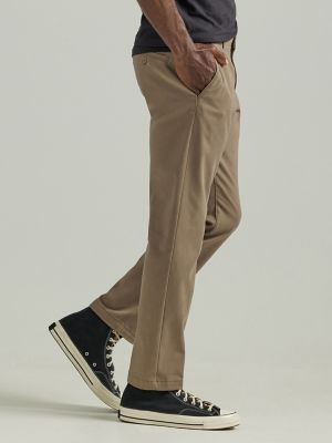 LEE Xtreme Comfort Khaki Stretch Straight Fit Flat Front Pant