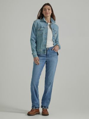 Women's Boyfriend Flannel-Lined Jeans