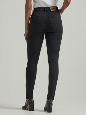Ultra Lux Comfort High Rise Skinny Leg Jean:Black:10:M alternative view 2